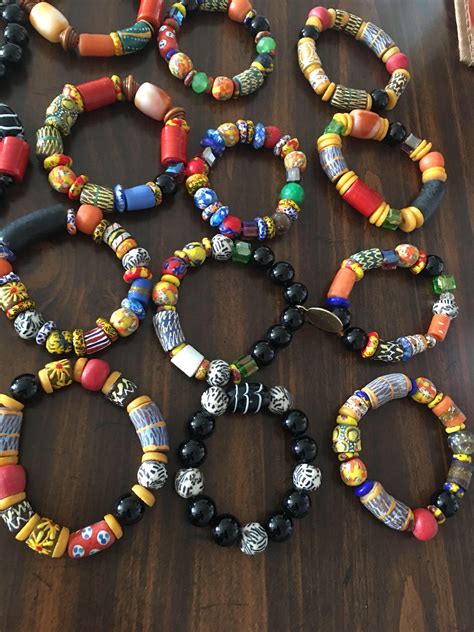 Krobo Beads African Beaded Bracelets Beaded Jewelry Necklaces Beaded Bracelets