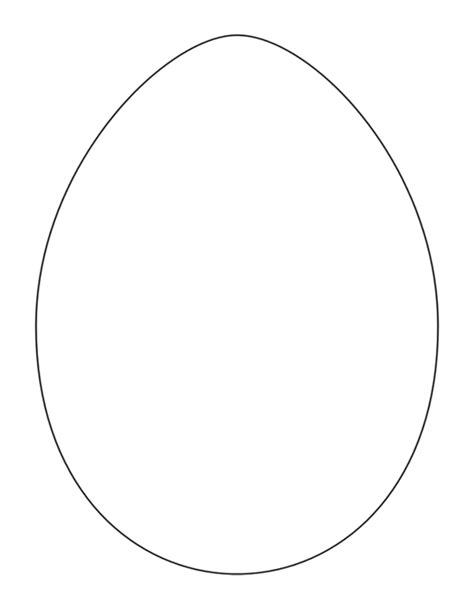 Egg Shape Template Coloring Home