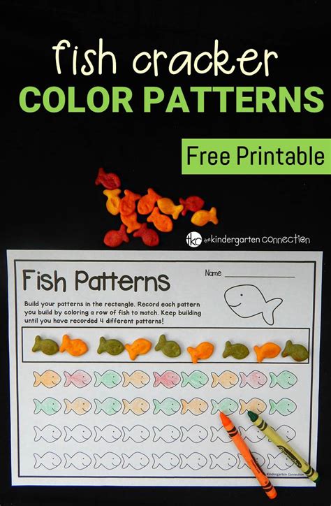Free Fish Cracker Color Patterns The Kindergarten Connection