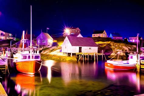 Peggys Cove At Night On Behance