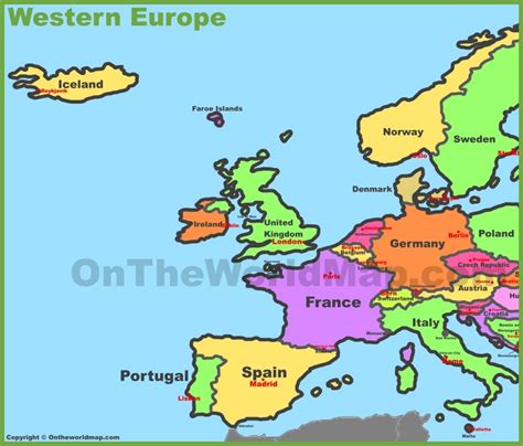 Western And Central Europe Countries Tabfaile