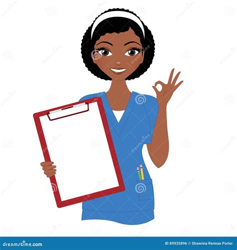 Black Female Nurse Clip Art