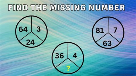 Interesting Brain Teaser Find The Missing Number Logical Puzzle