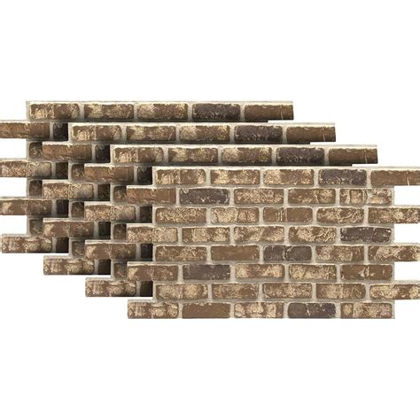 Urestone Chestnut 24 In X 46 38 In Faux Used Brick Panel 4 Pack