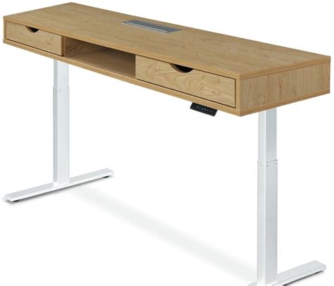 Evolve Premio Series Standing Desk With Drawers 1500 X 700 English Oak