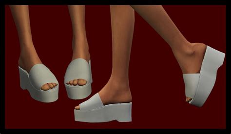 R0ach3z Sims4 Platform Slippers Sims 4 Cc Shoes Sims 4 Sims