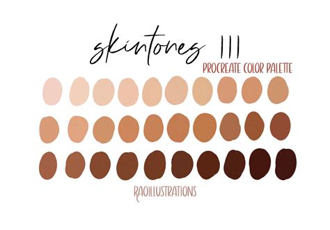 Skintones Iii Procreate Color Palette Etsy