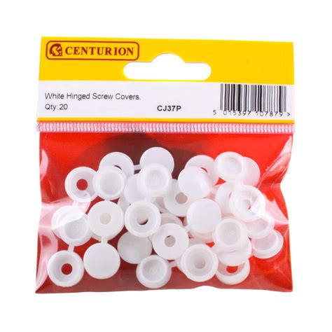Pack Of 20 White Hinged Screw Head Covers Caps Pack Of 20 White