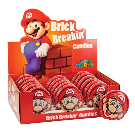 Super Mario Brick Breakin Candies 07 Oz Tin Nassau Candy