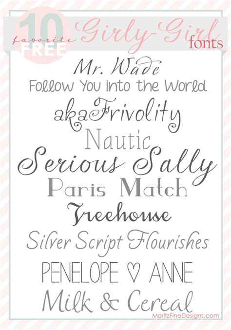 Sweet Pretty Fonts For Girly Girls Free Font Download