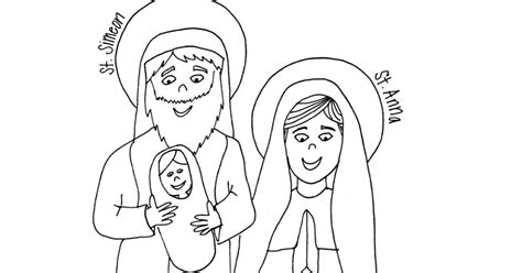 Simeon and anna saw and believed that jesus was god's promised savior. Look to Him and be Radiant: Sts. Simeon & Anna Coloring Page