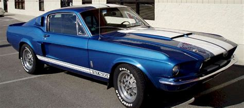 Acapulco Blue 1967 Ford Mustang Shelby Gt 500 Fastback