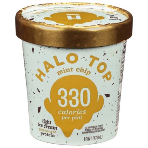 Halo Top Mint Chocolate Chip Light Ice Cream Pint Oz Foods Co