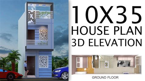 10x35 House Plan With 3d Elevation By Nikshail Youtube