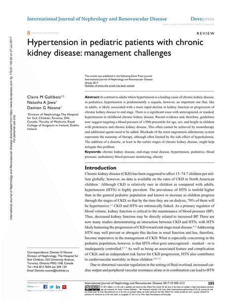 Pdf Hypertension In Pediatric Patients With Chronic