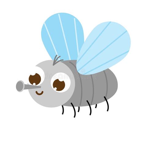 Cartoon Fly Cute Insect Character Stock Vector Illustration Of
