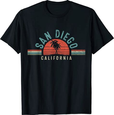 San Diego California Retro Vintage T T Shirt Clothing