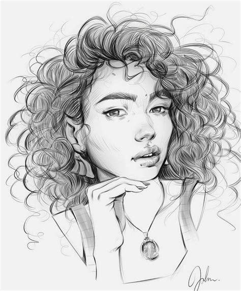38 Curly Hair Drawing Amazing Inspiration
