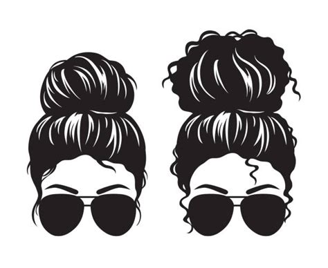 Woman Messy Bun Illustrations Royalty Free Vector Graphics And Clip Art