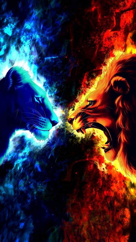 100 Fire Lion Wallpapers