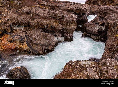 Barnafossar Is A Storied Waterfall Near Húsafell Iceland It Resembles