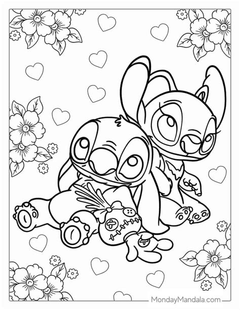 Drawings Angel And Stitch Coloring Pages