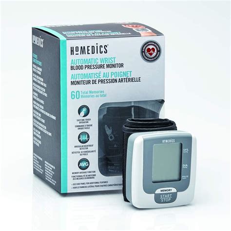 Homedics Blood Pressure Wrist Monitor Automatic Wireless Bp Cuff With