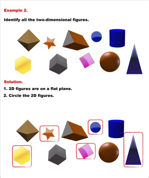 Math Example Geometric Shapes Identifying 2d 3d Shapes Example 2