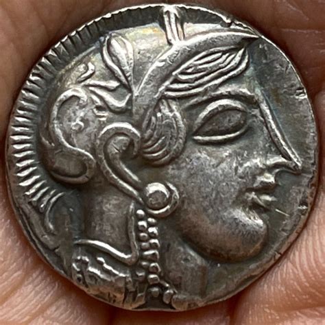 Ancient Greek Old Silver Tetradrachm Coin Athens Attica Owl 500bc Ebay