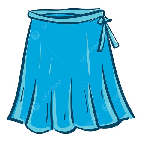 Blue Skirt Clipart Transparent Background Stylish Blue Skirt Vector Or