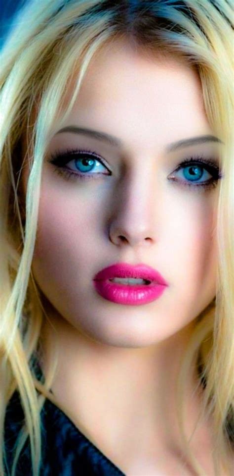 Love This Glamorous Look With Hot Pink Lips в 2020 г Красивые лица Белокурые девочки