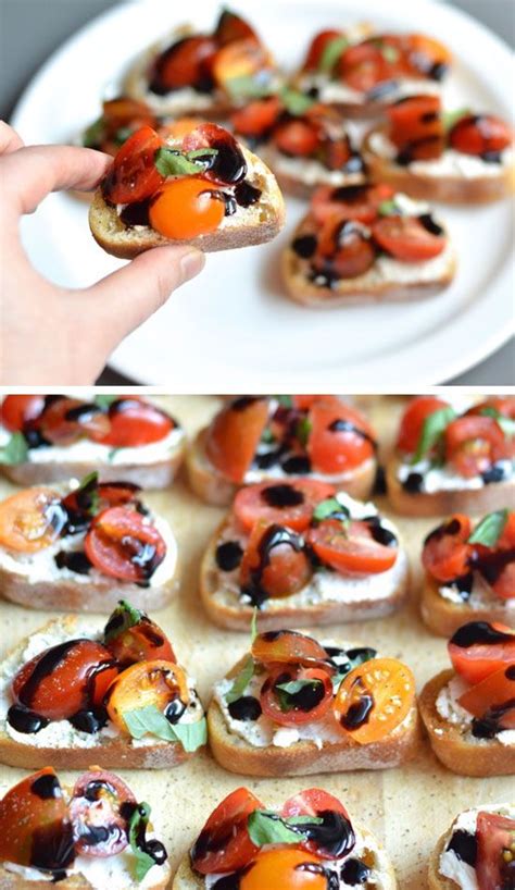 Tomato And Goat Cheese Crostini Click Pic For 22 Diy