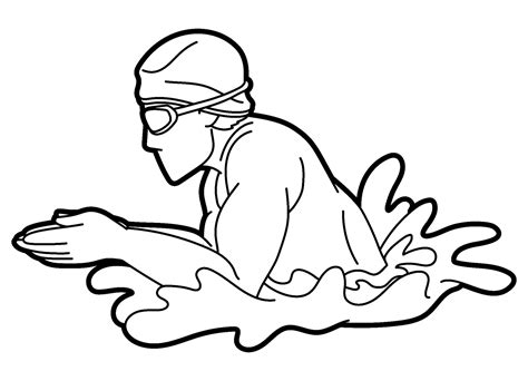 Swimming Coloring Pages Printable For Free Download