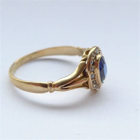 Sold Vintage Sapphire And Diamond Engagement Ring 18ct Gold Edwardian