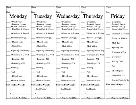 Add some structure and variety to your day with our free printable homeschool schedule. Homeschool Daily Checklist | Homeschool daily schedule ...