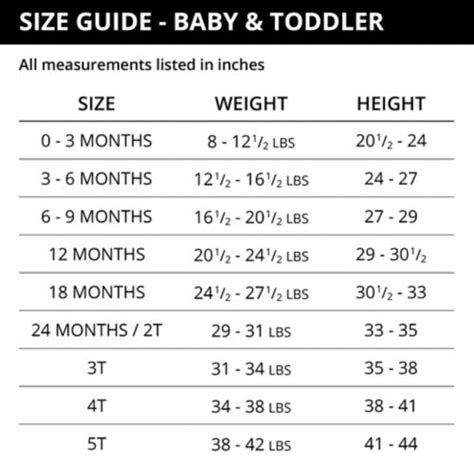 Size Charts