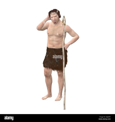 3d Render Of A Neanderthal Man Stock Photo Alamy