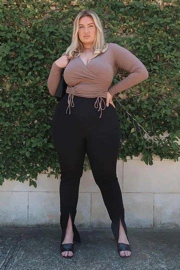 Pin By Kelanie Redmond On Sassy Curves High Waisted Trousers Swimsuits For Curves Curvy Girl