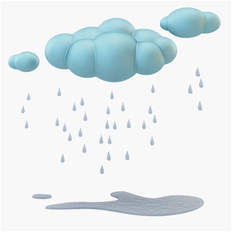 3d cloud with rain 3d model 19 max obj free3d