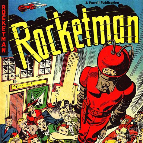 Classic Comic Book Cover Rocketman June Square Photograph