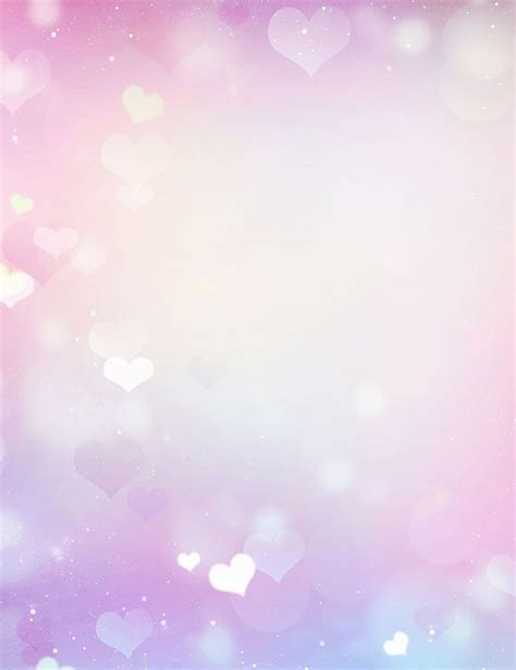 Pink And Purple Bokeh With Hearts For Wedding Photography Backdrop