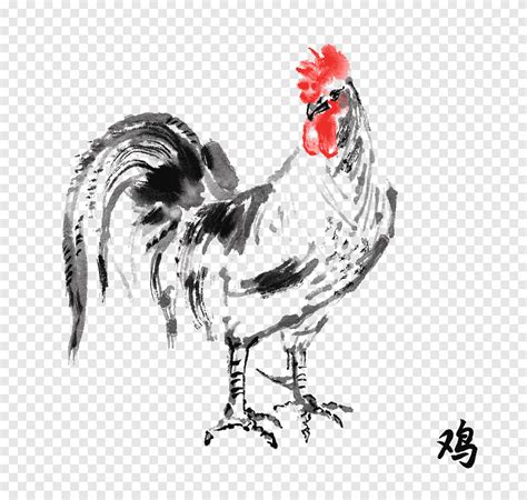 Hand Painted Big Cock Cock Chinese Style Png Pngegg