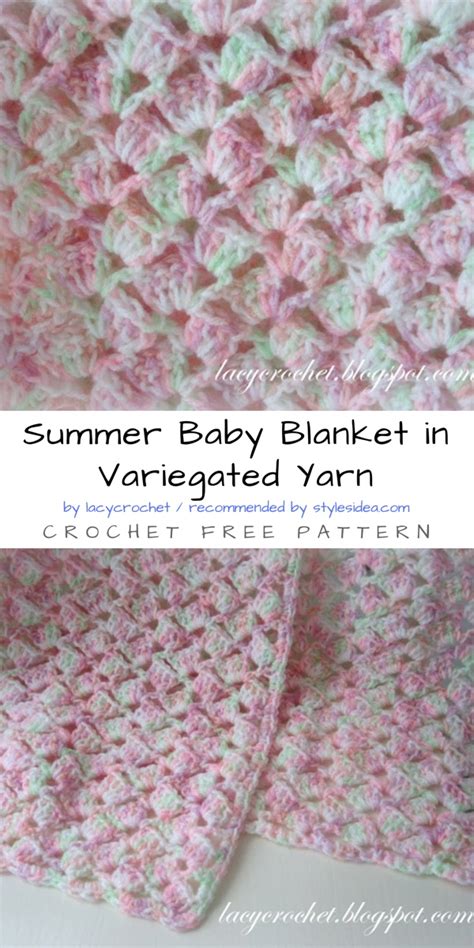Summer Baby Blanket Crochet Free Pattern Styles Idea