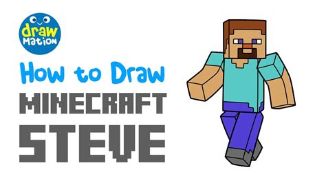 How To Draw Minecraft Steve Step By Step Drawing Tutorial Drawmation