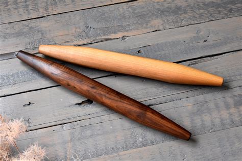 French Rolling Pin Black Walnut Wooden Rolling Pin Tapered Etsy