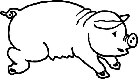 Outline Of A Pig Clipart Best