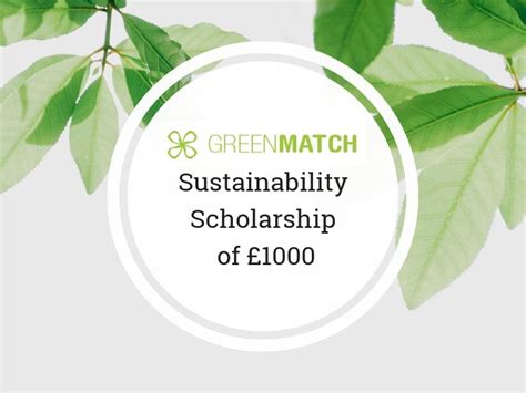 GreenMatch Sustainability Scholarship of £1000 - Paid Internship News
