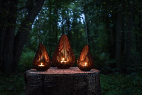 Candle Holders In Natural Materials Corten Steel Design Candle