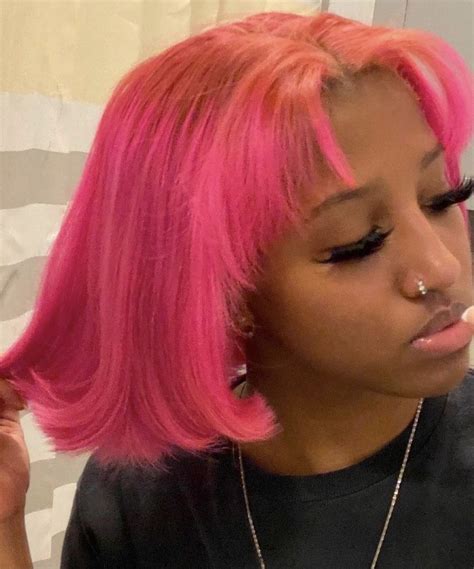 I Love This Pink Hair Do Black Girl Pink Hair Pink Hair Dye Hot Pink