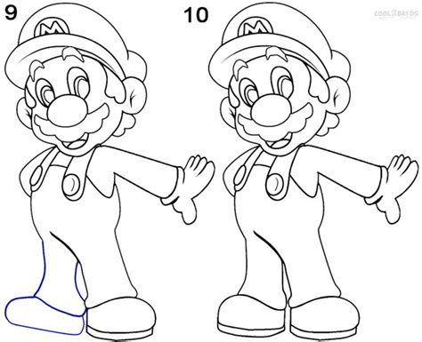 How To Draw Mario Step By Step Pictures